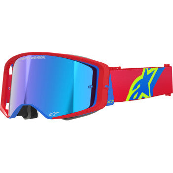 ALPINESTARS GOGGLES Supertech Goggle - Corp - Red/Blue - ABS Vision - Blue Mirror 5100325-3055