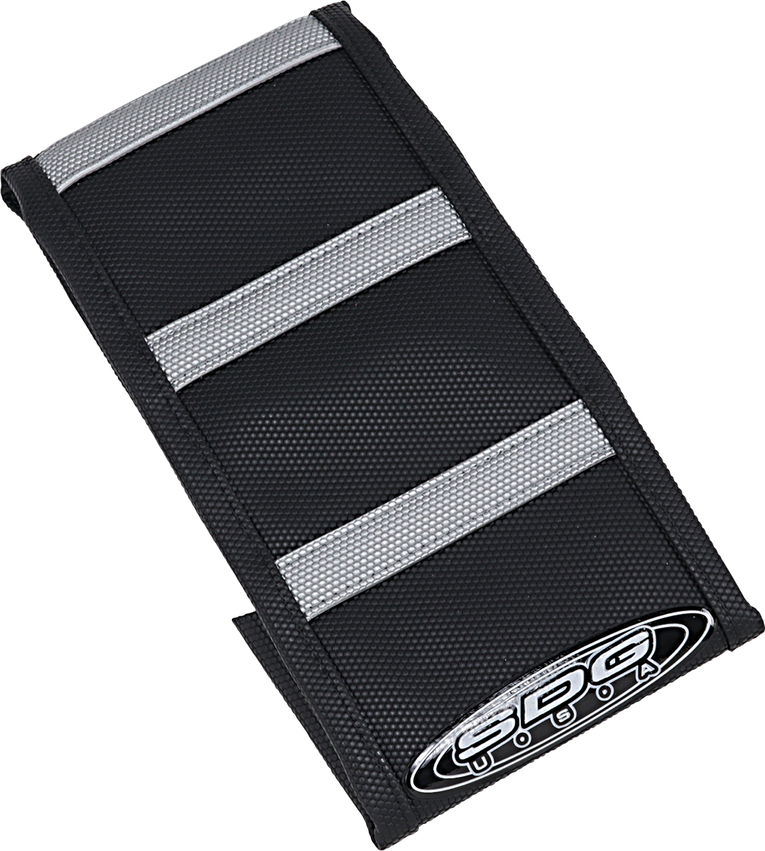 SDG 6-Ribbed Seat Cover - Grey Ribs/Black Top/Black Sides 95923XK