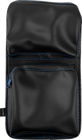 SHOW CHROME Kaliber Dash Pouch - Black with Blue Zipper H44-4ZBLUE