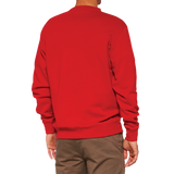 100% Icon Long-Sleeve Fleece Sweatshirt - Red - Large 20026-00012