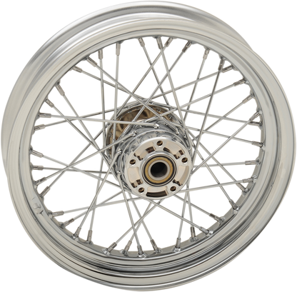 DRAG SPECIALTIES Rueda delantera - Doble disco/Sin ABS - Cromada - 16"x3.00" - ' 08+ FLT 64416A 