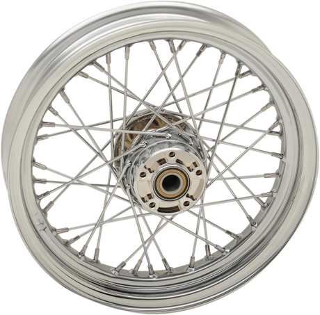 DRAG SPECIALTIES Rueda delantera - Doble disco/Sin ABS - Cromada - 16"x3.00" - ' 08+ FLT 64416A 