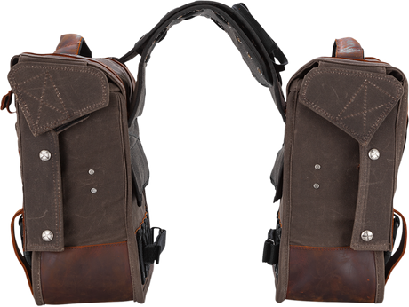 BURLY BRAND Throw-Over Saddlebag - Dark Oak B15-1002D