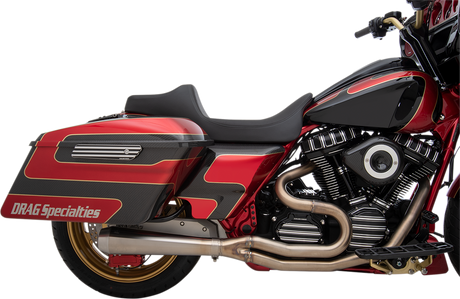 DRAG SPECIALTIES Predator III Seat - Extended - Double Diamond - Vinyl - FL '08-'22 0801-1260