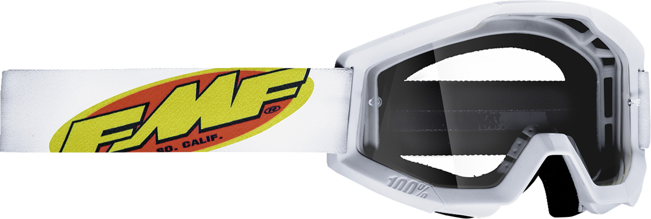 Gafas FMF PowerCore - Núcleo - Blanco - Transparente F-50050-00005 2601-3182 