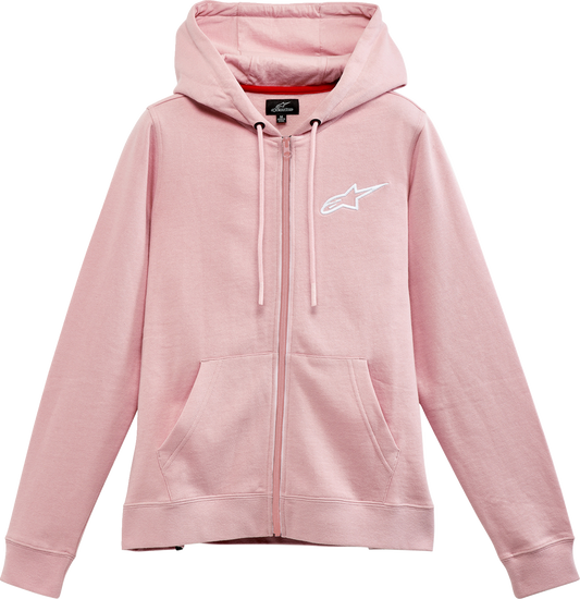 ALPINESTARS Sudadera con capucha y cremallera Ageless para mujer - Rosa/Blanco - Grande 1232518003110L 