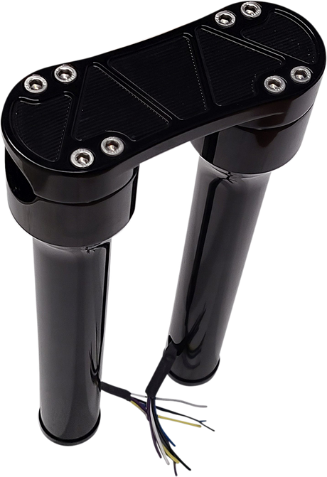 ACCUTRONIX Risers - Threaded - 12" - Black HR2212-B