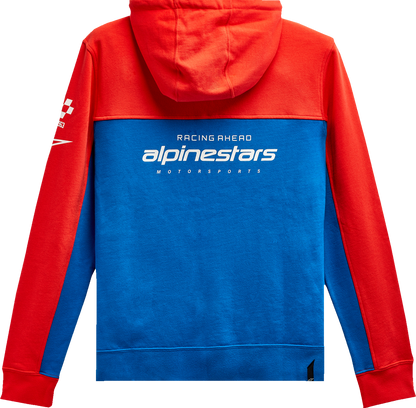 ALPINESTARS H Block Hoodie - Warm Red/Bright Blue - Medium 1213510703171M