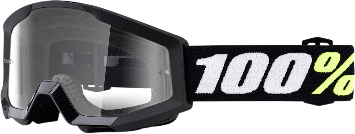 100% Strata Mini Goggles - Black - Clear Lens 50033-00001