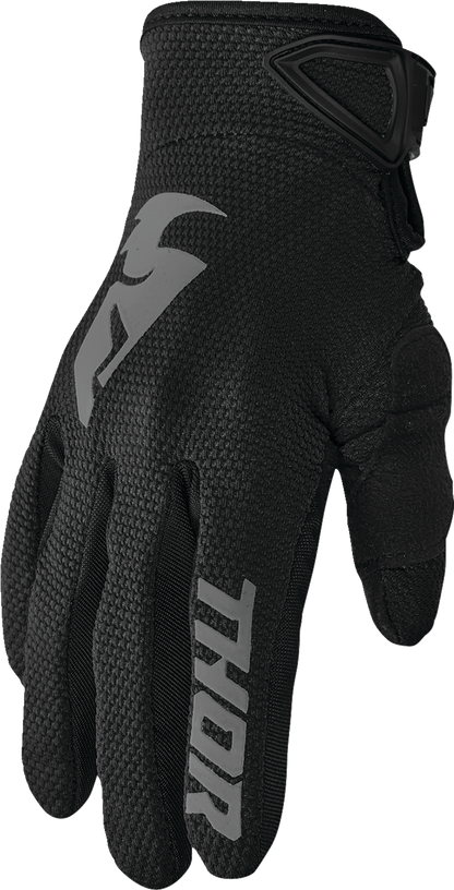 THOR Sector Gloves - Black/Gray - Large 3330-7252