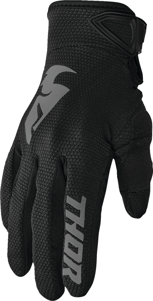 THOR Sector Gloves - Black/Gray - Large 3330-7252