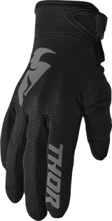 THOR Sector Gloves - Black/Gray - XS 3330-7249