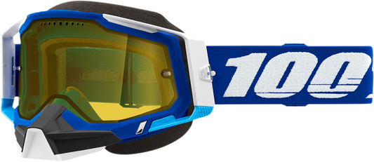 100% Racecraft 2 Snow Goggles - Blue - Yellow 50011-00002