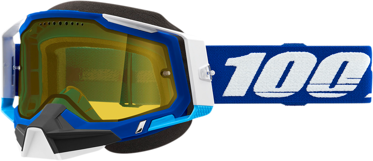 100% Racecraft 2 Snow Goggles - Blue - Yellow 50011-00002