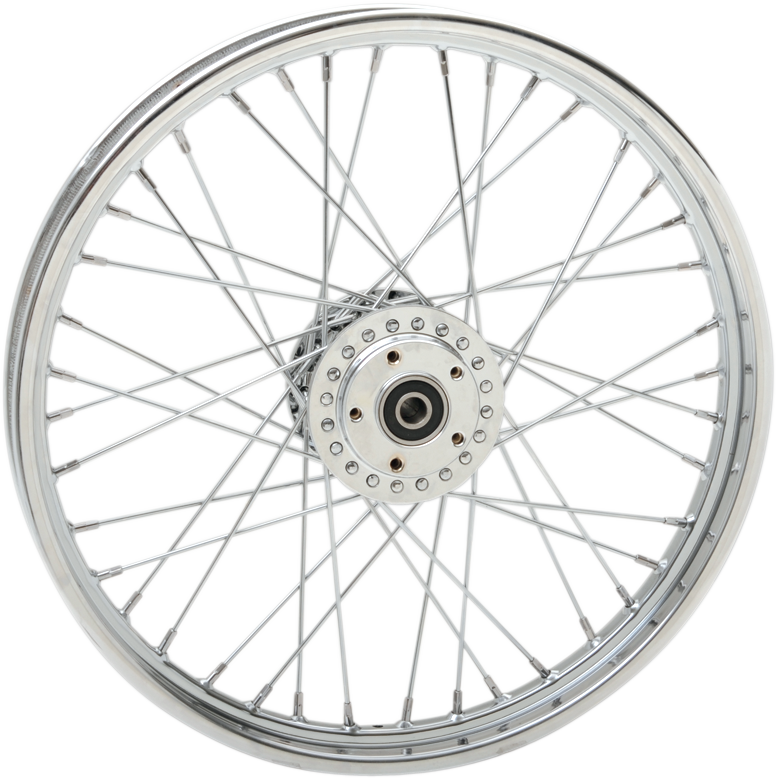 DRAG SPECIALTIES Rueda delantera - Disco simple/doble/Sin ABS - Cromada - 21"x2.15" 64455 