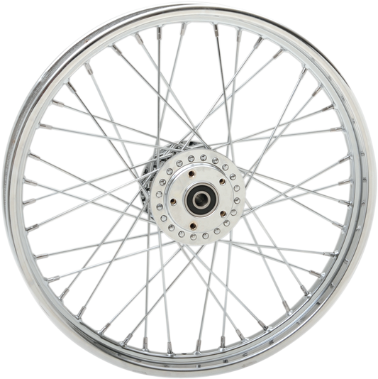 DRAG SPECIALTIES Rueda delantera - Disco simple/doble/Sin ABS - Cromada - 21"x2.15" 64455 