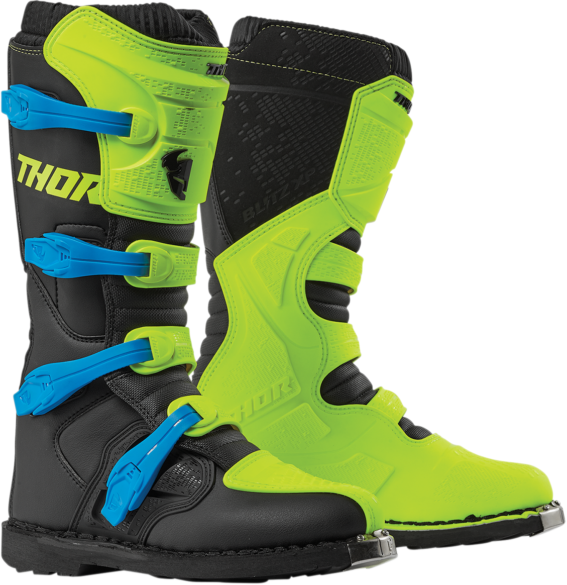 THOR Blitz XP Boots - Fluorescent Acid/Black - Size 15 3410-2199