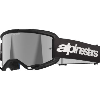 ALPINESTARS GOGGLES Vision 3 Goggle - Wordmark - Black - Silver Mirror 5103225-1456