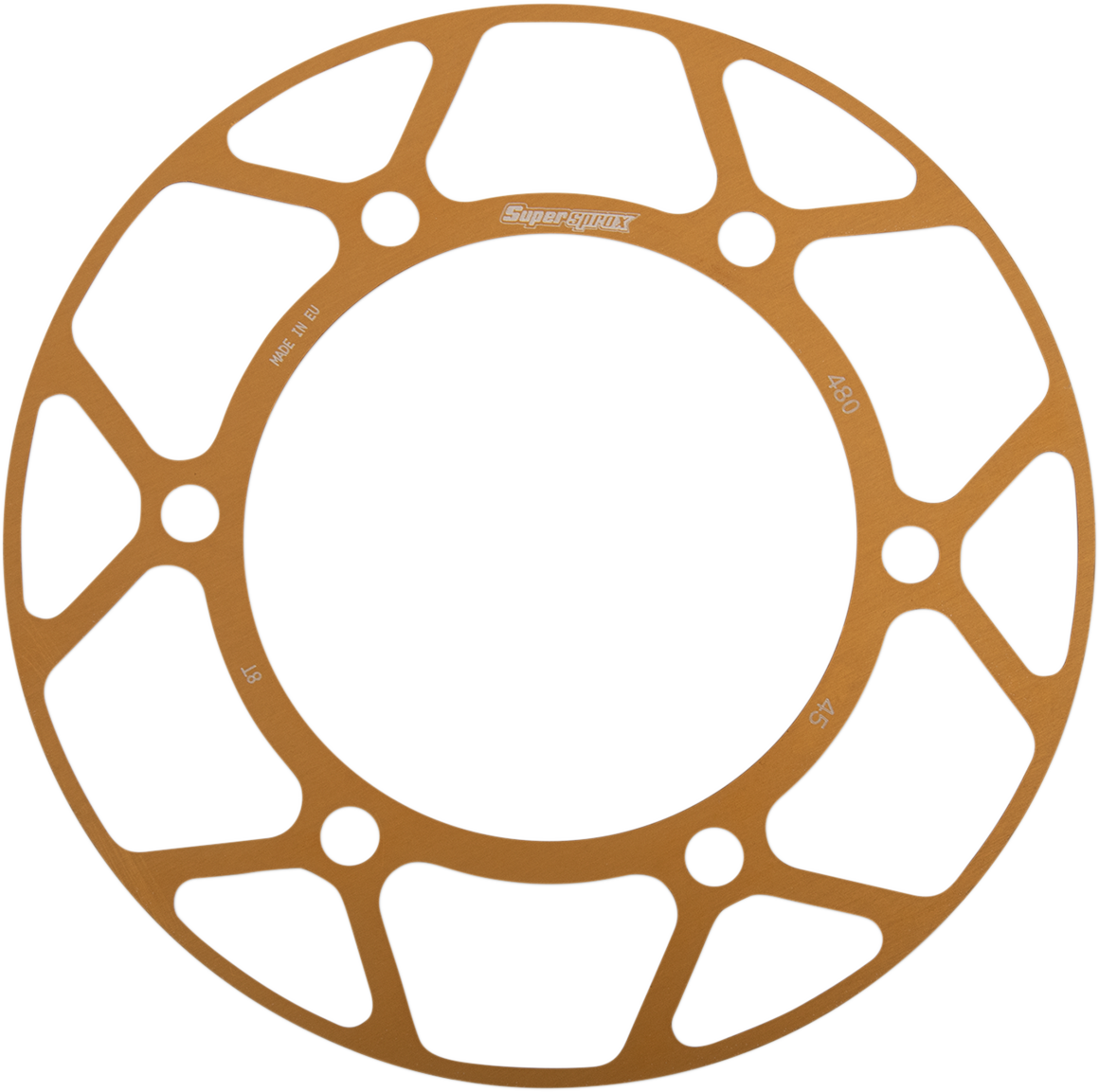 SUPERSPROX Edge Rear Sprocket Insert - Gold RACD-480-45-GLD