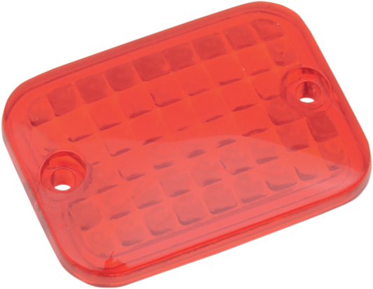 DRAG SPECIALTIES Replacement Mini Rectangular Lens - Red 165178