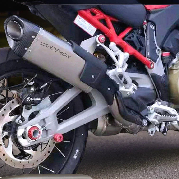 Vandemon Ducati Multistrada V4 Bimodal Stealth Titanium Slip-On Exhaust  DUCV4MTSTIMUFWVA VA-117