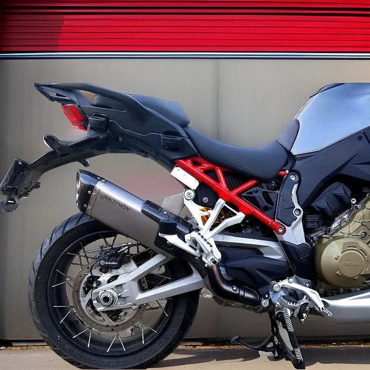 Vandemon Ducati Multistrada V4 Bimodal Stealth Titanium Slip-On Exhaust  DUCV4MTSTIMUFWVA VA-117