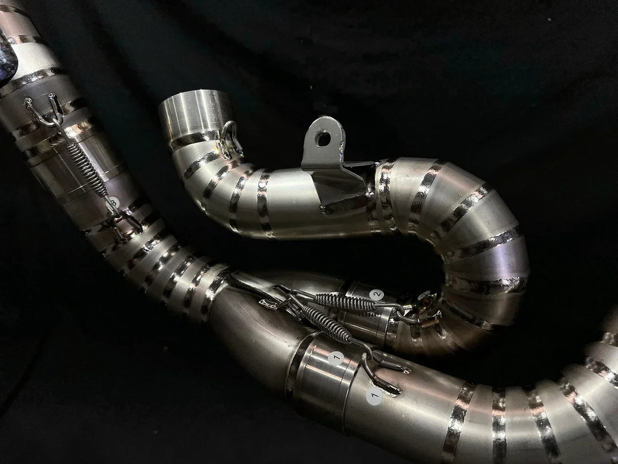 Vandemon Ducati Panigale & Streetfighter V4 Titanium High Mount 3/4 Slip-On 2018-22 DUCV4SFTIMUFHMA VA-120