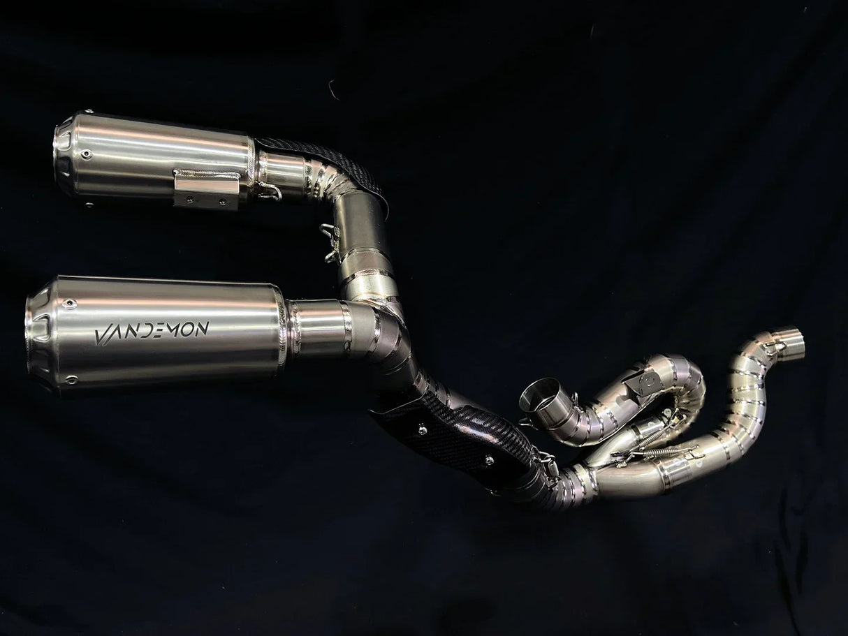 Vandemon Ducati Panigale & Streetfighter V4 Titanium High Mount 3/4 Slip-On 2018-22 DUCV4SFTIMUFHMA VA-120