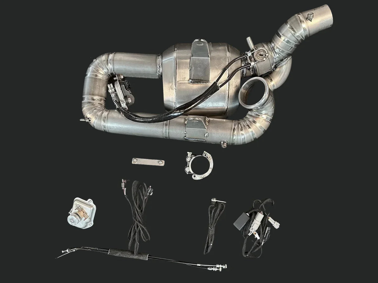 Vandemon  Ducati V2 Panigale & Bayliss Edition Titanium Stealth Slip-On Bimodal Muffler  DUCV2TIEXLINKWVA VA-43