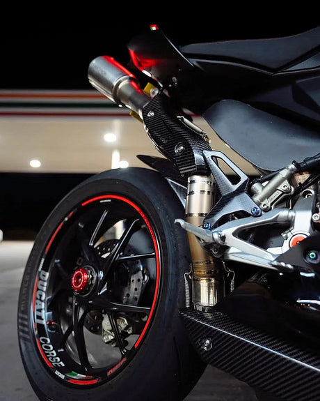 Vandemon Ducati Panigale/ Streetfighter V2 High Mount Titanium Slip-On Mufflers DUCV2TIMESMUFHMA VA-126