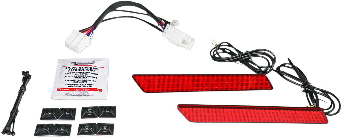 CUSTOM DYNAMICS Saddlebag Latch Lights - '97-'13 - Red CD-LATCH-HD-R