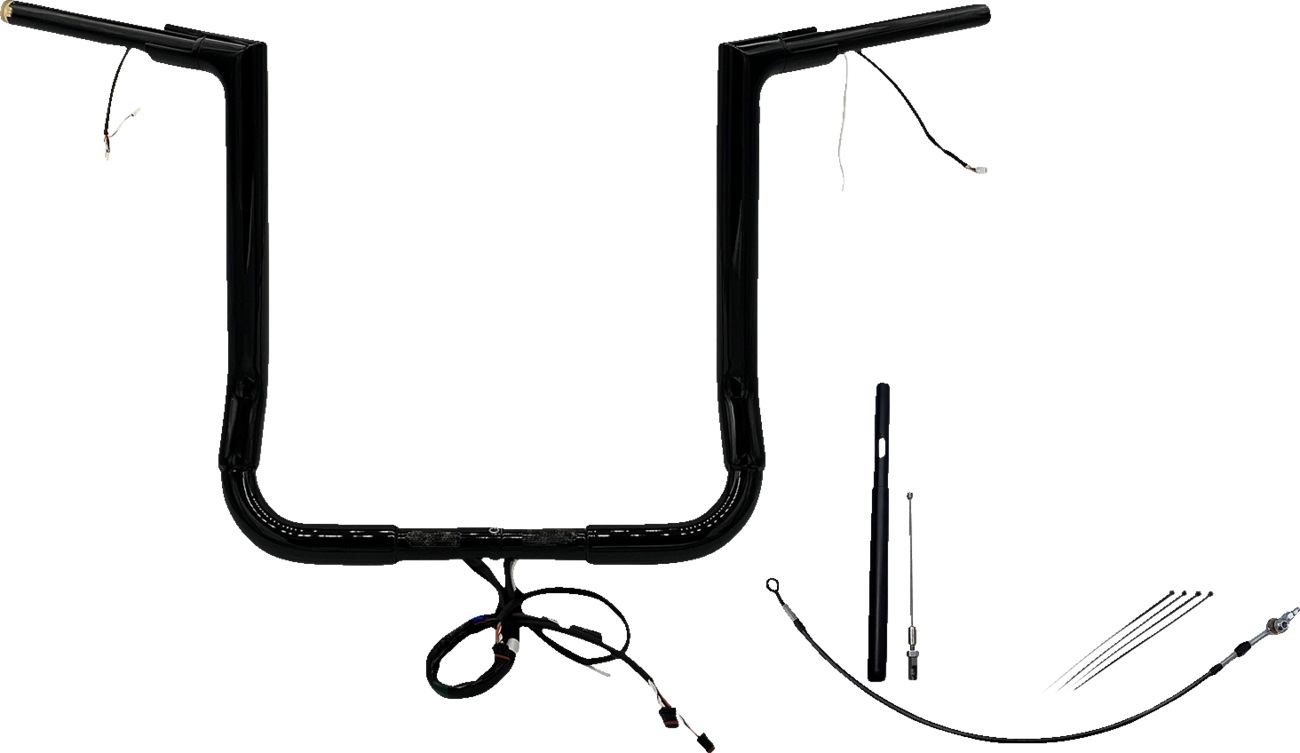 FAT BAGGERS INC. Handlebar Kit - Flat Top - 16" - Black 612016-B