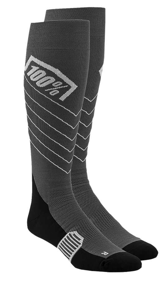 100% Hi-Side Performance Socks - Gray - Large/XL 20054-00002