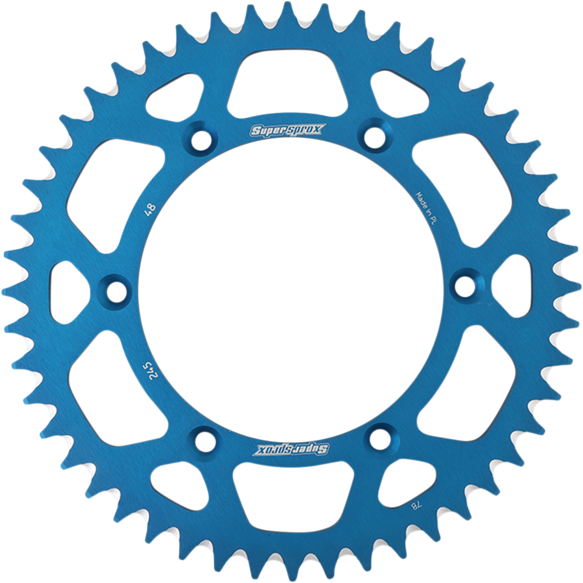 SUPERSPROX Rear Sprocket - Blue - Yamaha - 48 Tooth RAL-245-48 BLU