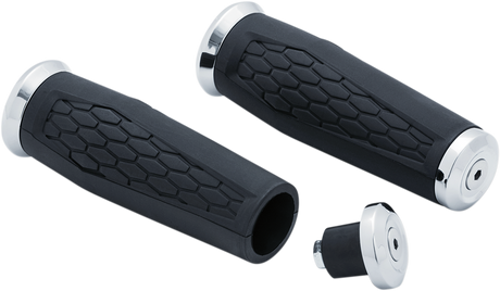 KURYAKYN Grips - Hex - 1" - Chrome 5926
