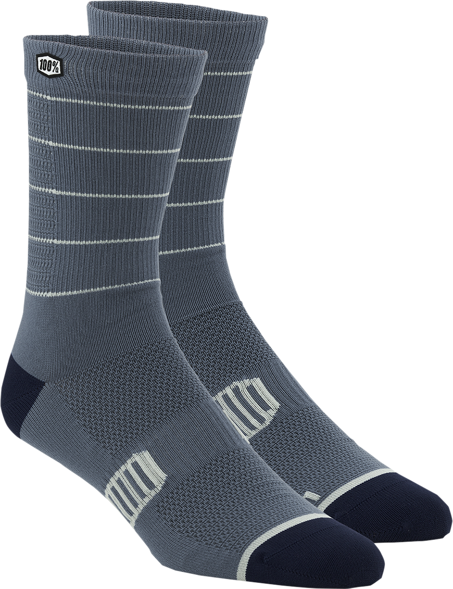 100% Advocate Socks - Slate/Navy - Large/XL 24017-458-18