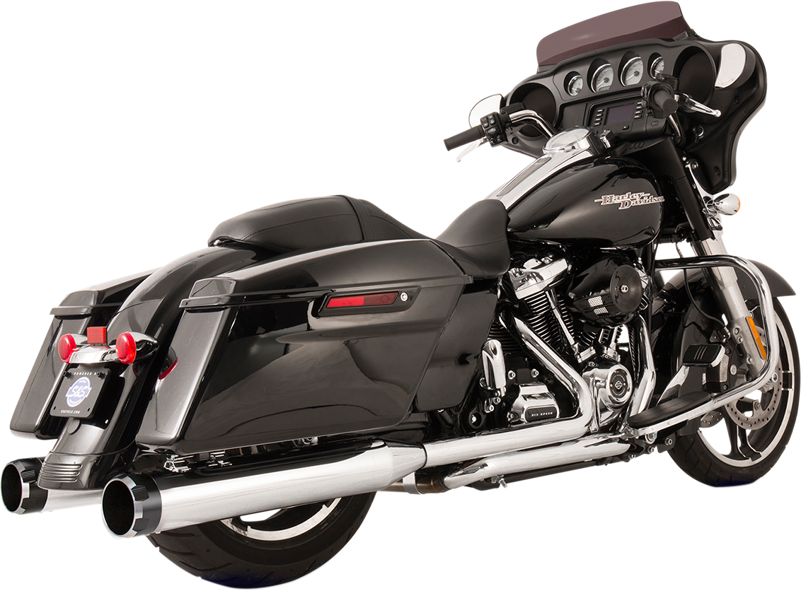 S&S CYCLE El Dorado Dual Exhaust System - Chrome - Black Thruster 550-0699C