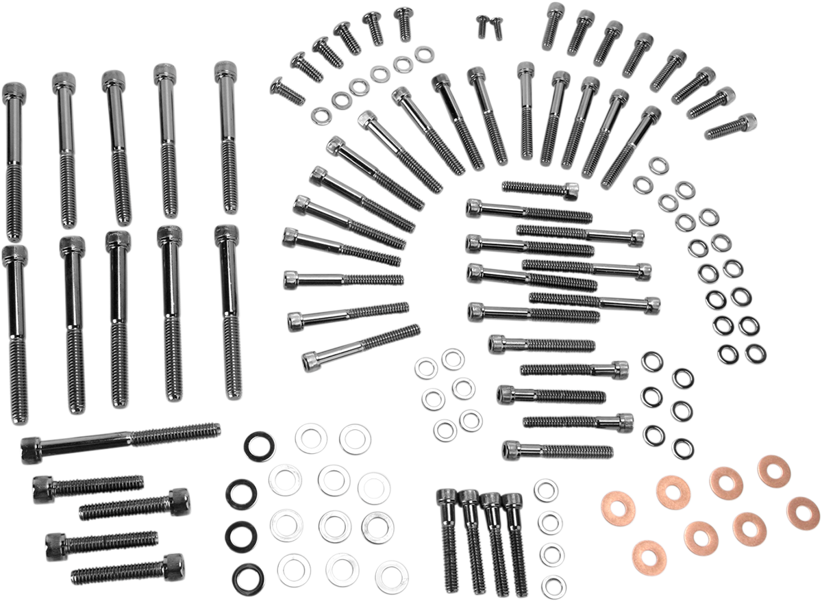 DRAG SPECIALTIES Bolt Kit - Knurled - Motor MK694BK