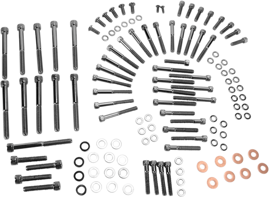 DRAG SPECIALTIES Bolt Kit - Knurled - Motor MK694BK