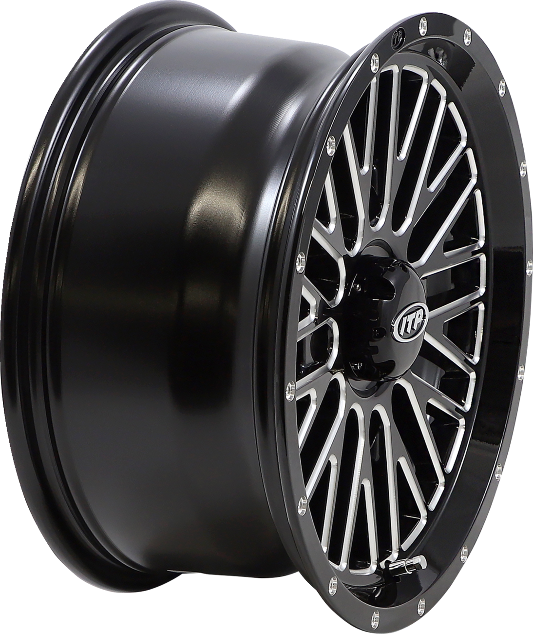 ITP Wheel - Momentum - Front/Rear - Black/Milled - 15x7 - 4/156 - 5+2 (+30 mm) 1522741731B