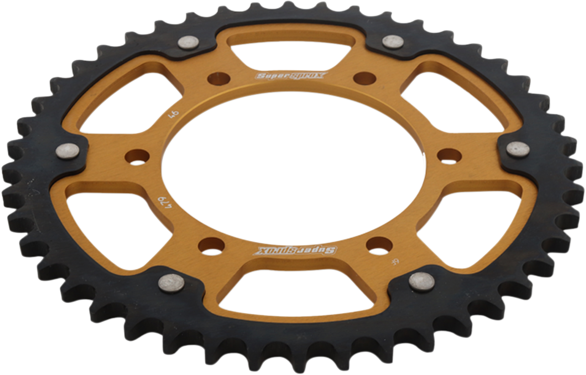 SUPERSPROX Stealth Rear Sprocket - 46 Tooth - Gold - Kawasaki RST-479-46-GLD