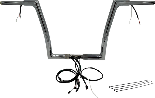 FAT BAGGERS INC. Handlebar Kit - Flat Top - 12" - Chrome 702912