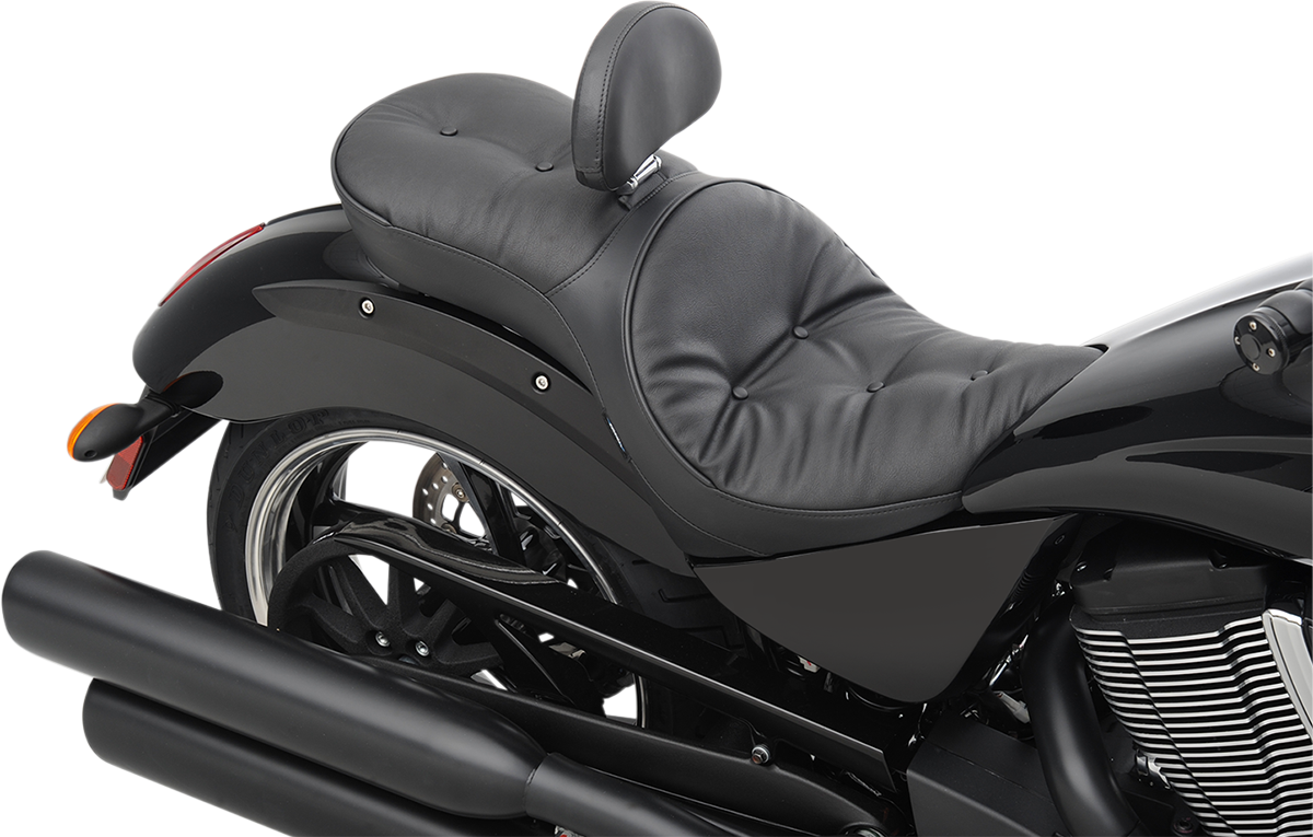 DRAG SPECIALTIES Asiento de perfil bajo - Respaldo del conductor - Almohada - Vegas NO AJUSTE CON RESPALDO OEM 0810-1607 