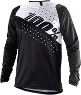 100% R-Core Long-Sleeve Jersey - Black/White - XL 40005-00013