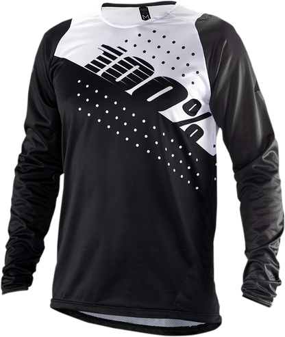 100% R-Core Long-Sleeve Jersey - Black/White - XL 40005-00013