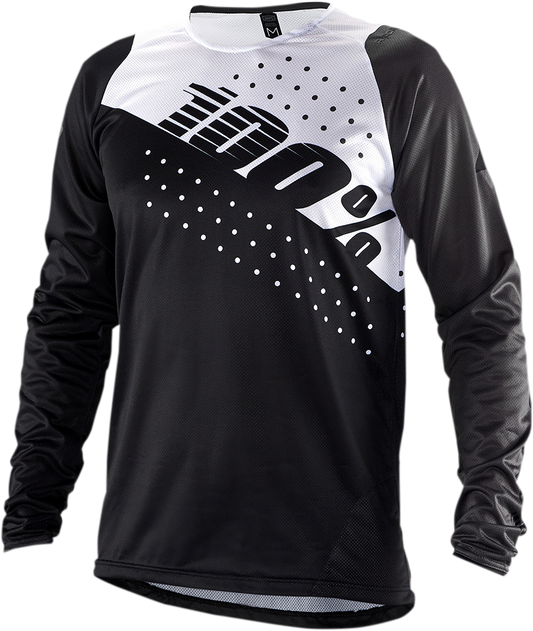 100% R-Core Long-Sleeve Jersey - Black/White - Small 40005-00010