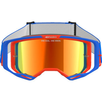 ALPINESTARS GOGGLES Vision 8 Goggle - Wordmark - Blue/Orange - Red Mirror 5101325-7303