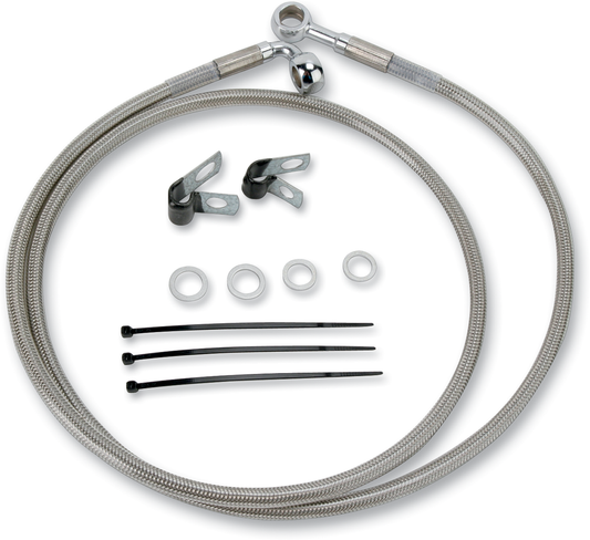 DRAG SPECIALTIES Brake Line - Front - +2" - Stainless Steel 640115-2