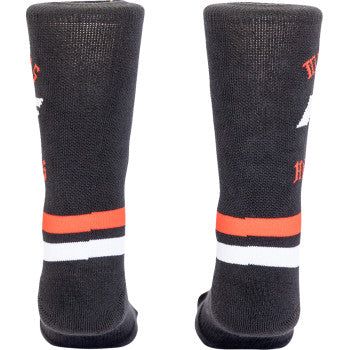 FMF FMF Black Letter Socks - Black - One Size FA24194904