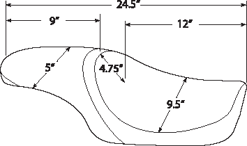 ESPECIALIDADES DE ARRASTRE Asiento Predator - Liso - XL '57-'78 0804-0319 